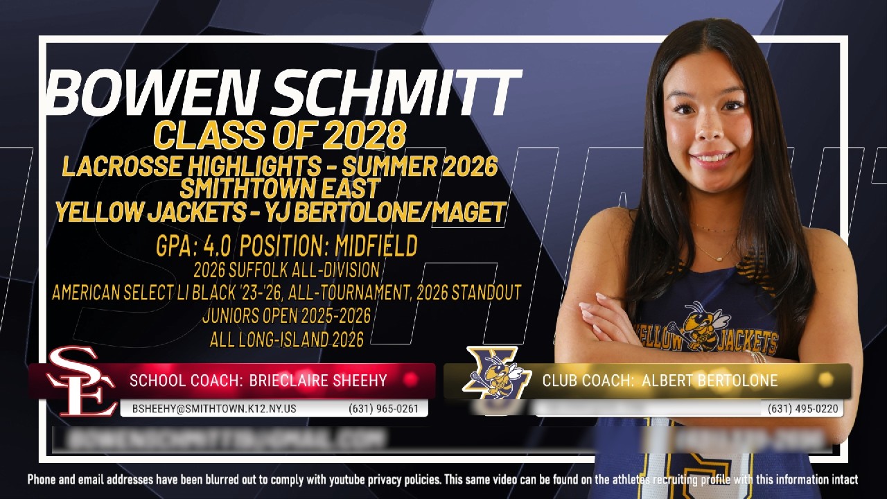 Bowen Schmitt - Lacrosse Highlights Summer 2026