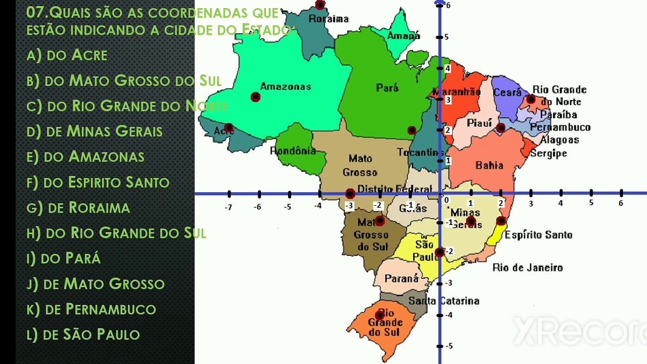 Trabalhando Coordenadas No Plano Cartesiano Utilizando O Mapa Do Brasil Hot Sexy Girl