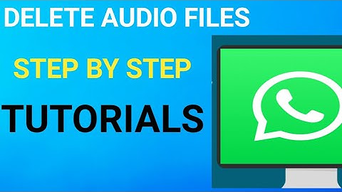 How to Delete WhatsApp Audio and Video Files - Step by Step Tutorial