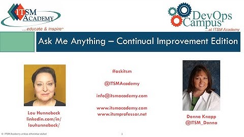 Webinar - ITIL 4® Direct, Plan & Improve with Lou Hunnebeck & Donna Knapp