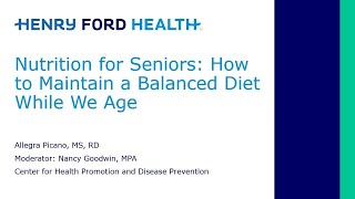 Nutrition for Seniors: How to Maintain a Balanced Diet as We Age