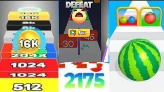 Ball Run Fruit Merge Satisfying gameplay / Merge Number Run Master / Number Ball 3D  Merge Number