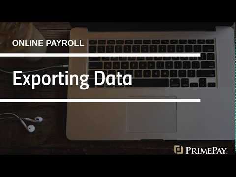 Payroll Documents & Exports: Exporting Data