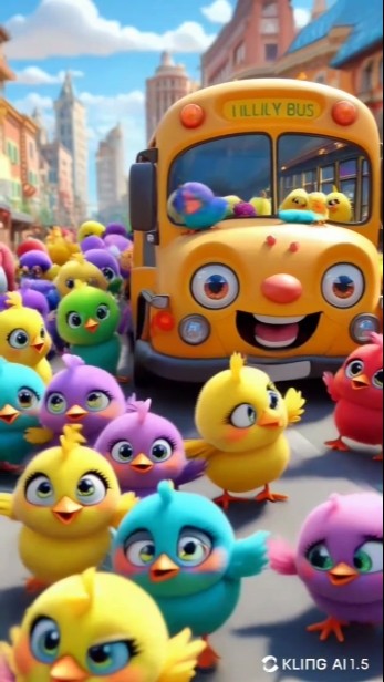 ANAK AYAM WARNA-WARNI BERSAMA BUS KUNING #colorfulchickens #cutechickens #ayampelangi #shortsfeeds