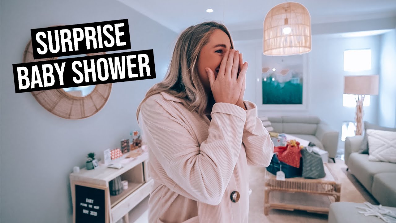 Husband Surprises Wife with Baby Shower emotional