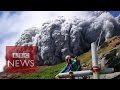 Video: Japan volcano shoots rock &amp; ash on Mount Ontake - BBC News