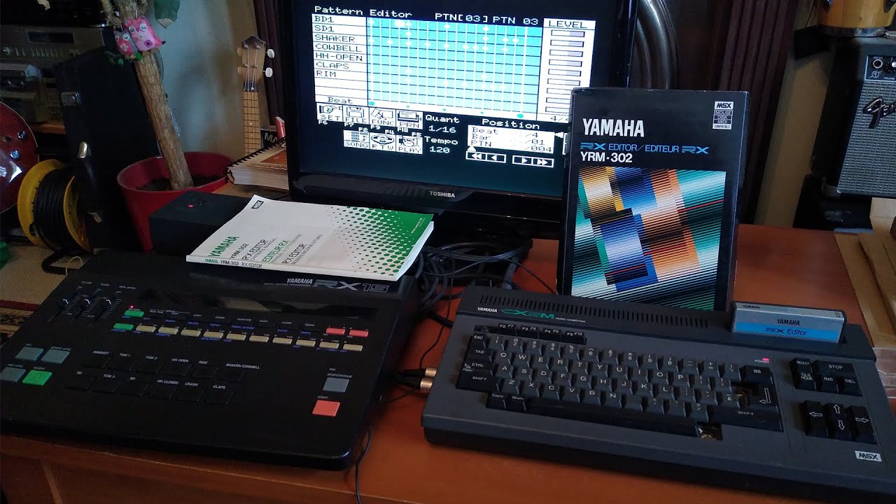 Yamaha YRM-302 Easy Drum Programming for the CX5M MSX Computer in