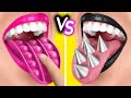 BLACK VS PINK || One Color Food Challenge! ONLY BLACK AND PINK For 24 Hours by 123 GO! CHALLENGE