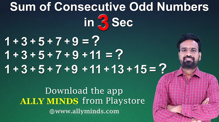 Sum of Consecutive Odd Numbers in 3 Sec | Vedic Maths Addition| Faster than Calculator |