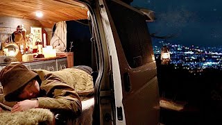 【車中泊】最強の夜景車中泊スポットを見つけてしまった。ひとり、夜景を見ながら車で過ごす| car camping