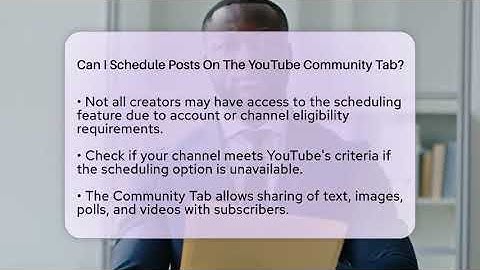 Can I Schedule Posts On The YouTube Community Tab? - Everyday-Networking