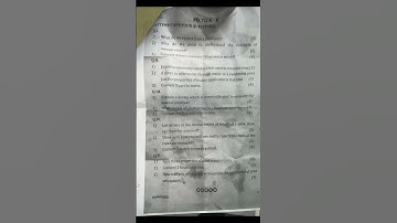 ICSE class 6, Previous year question paper of Physics