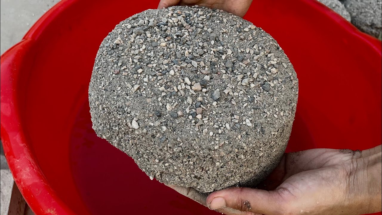 New || Huge cakes Of Sandment crush crumbling and Dipping in Water ASMR 