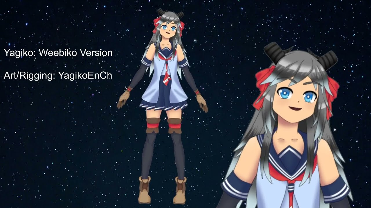 [Live2d Art/Rigging Showcase] Yagiko - Weebiko Model