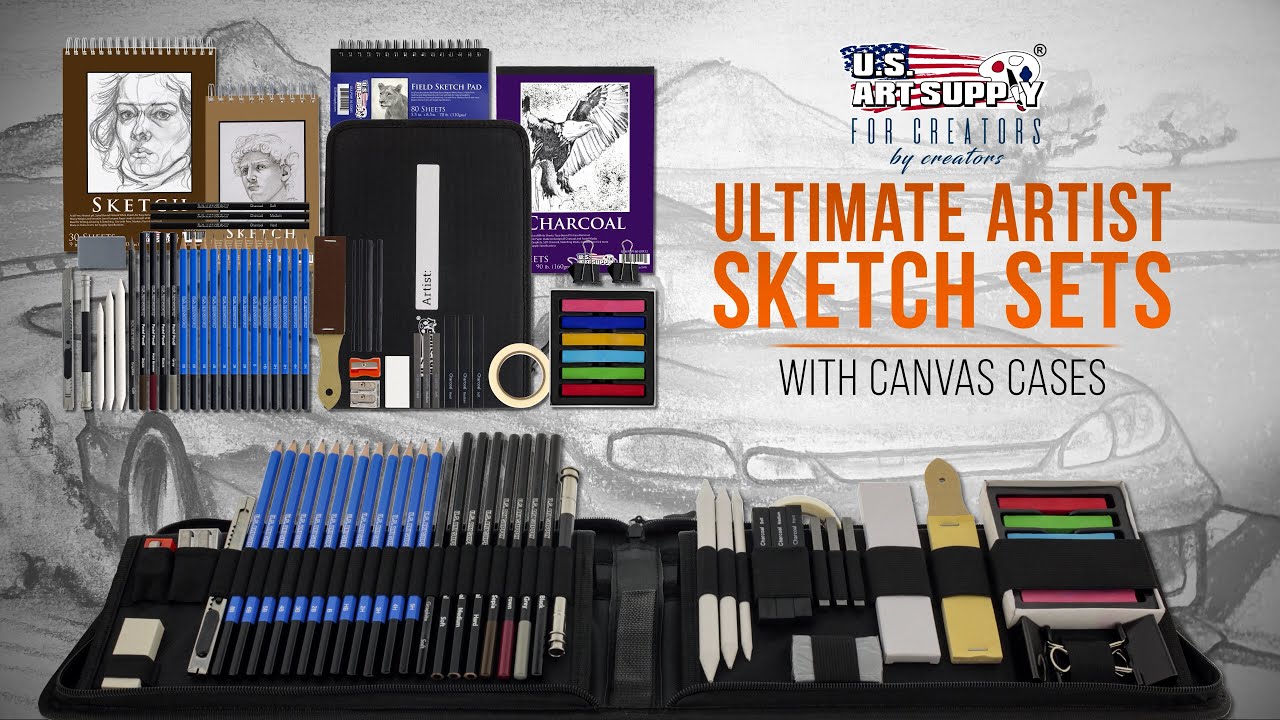 54-Piece Drawing & Sketching Art Set with 4 Sketch Pads - Ultimate Kit —  U.S. Art Supply