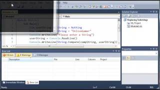 Visual Basic Tutorial   23   Comparing Strings ‏