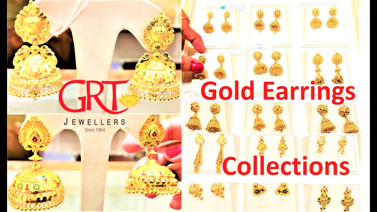 Grt Earrings Collections 2021 | Latest Earrings designs | Gold Jewellery | GRT  Jewellers - YouTube