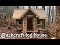 Assemblage dune maison en rondins bushcraft chaud et confortable