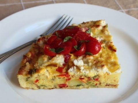 Potato & Pepper Frittata Recipe - Summer Vegetable Italian Omelet