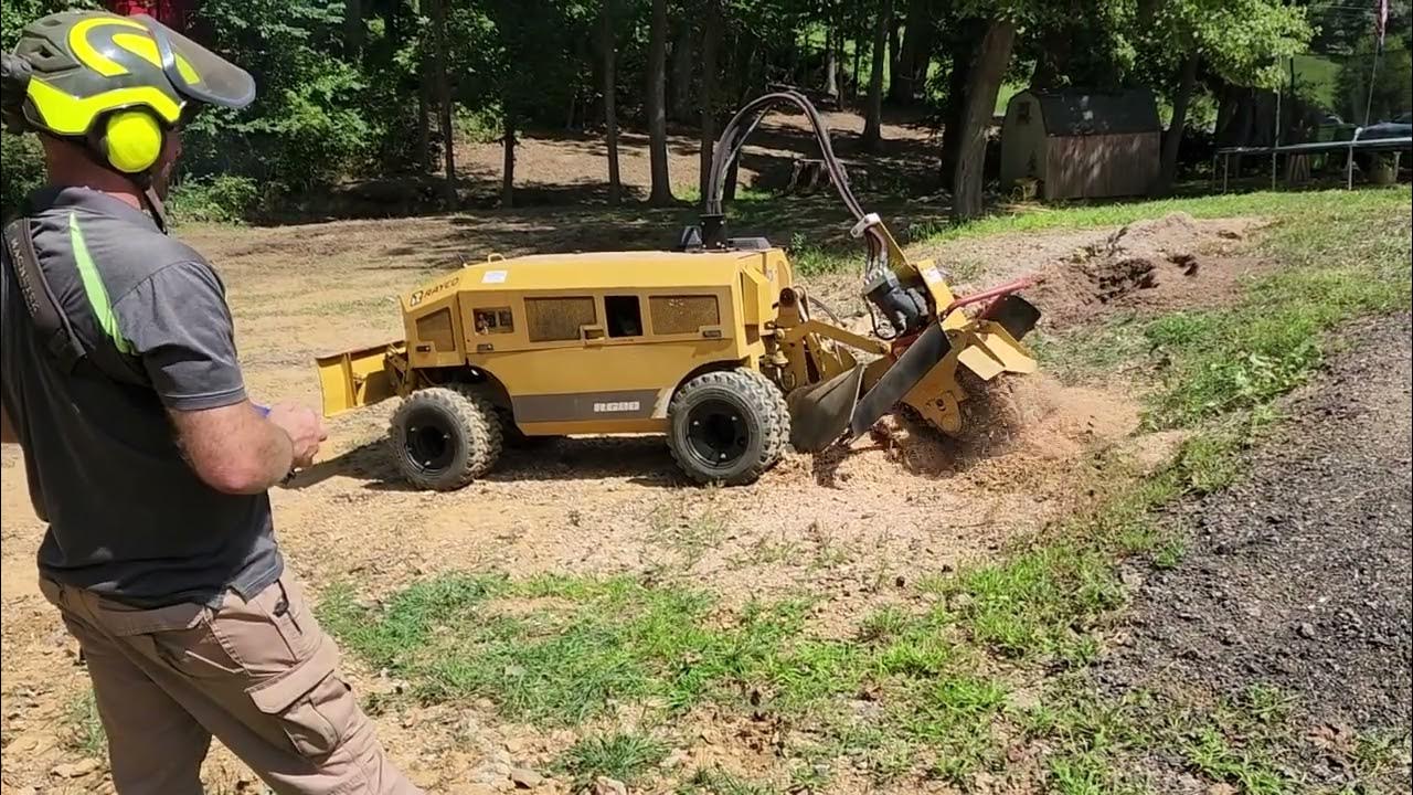 Rayco RG80 Stump Grinder VS GIANT Stump how to remove a Stump quickly