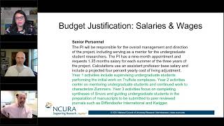 Budget Narratives - Explaining vs Justifying Expenses