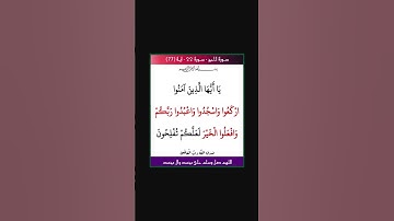 سورة الحج - سورة 22 - اية 77