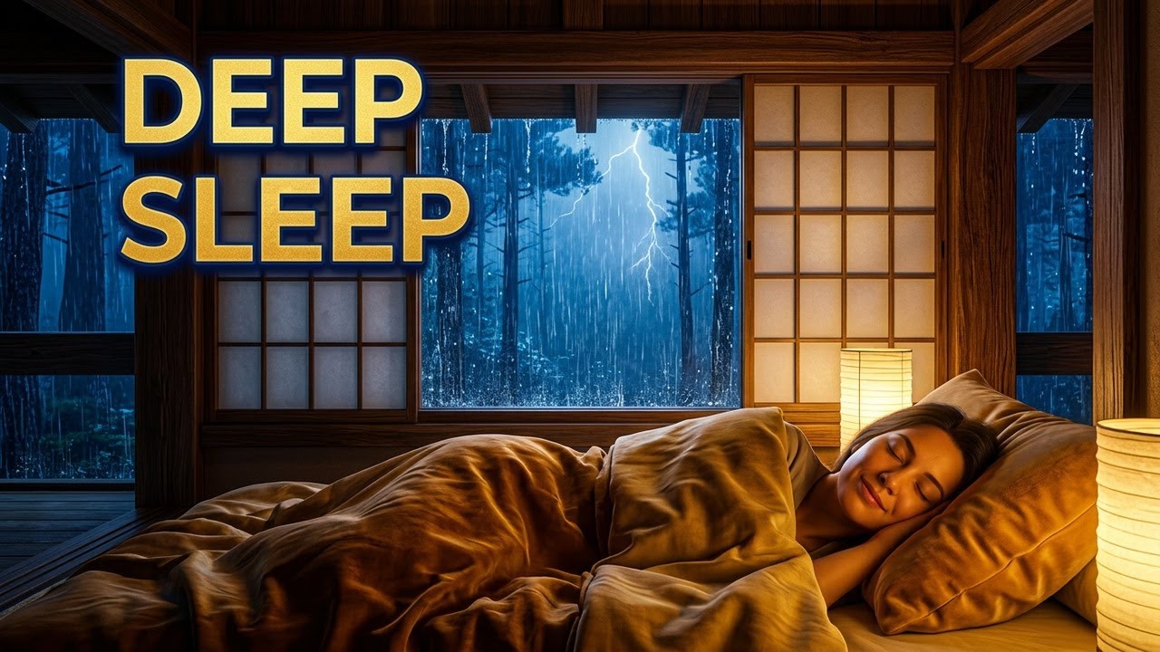 White Noise Rain Storm | Deep Sleep & Relaxation ASMR