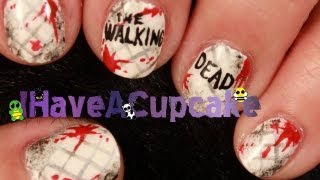 dead walking nail nails acrylic designs halloween