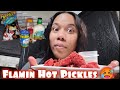 I made flamin hot pickles  cook with me