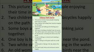 A Busy Park Scene -Picture Composition #essay #english #shorts #viral #class2-5 #10linesessay