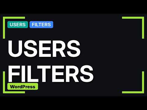Wordpress: Add Custom Filter to Admin User list