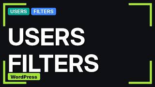 Wordpress: Add Custom Filter to Admin User list