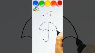 Creative Fun Drawing with Alphabet Letter J 😆 #alphabet #art #shorts #kids #education #viral