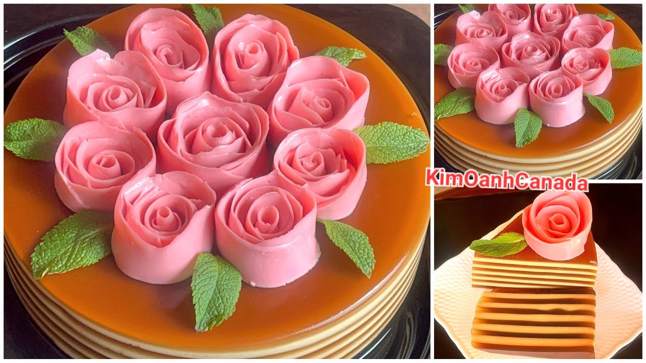 Rau Câu 4D Flan Phô Mai-Không Cần Khuôn Bông-Quá Ngon Dễ Đơn Giản Nhanh Gọn Ai Làm Cũng Được