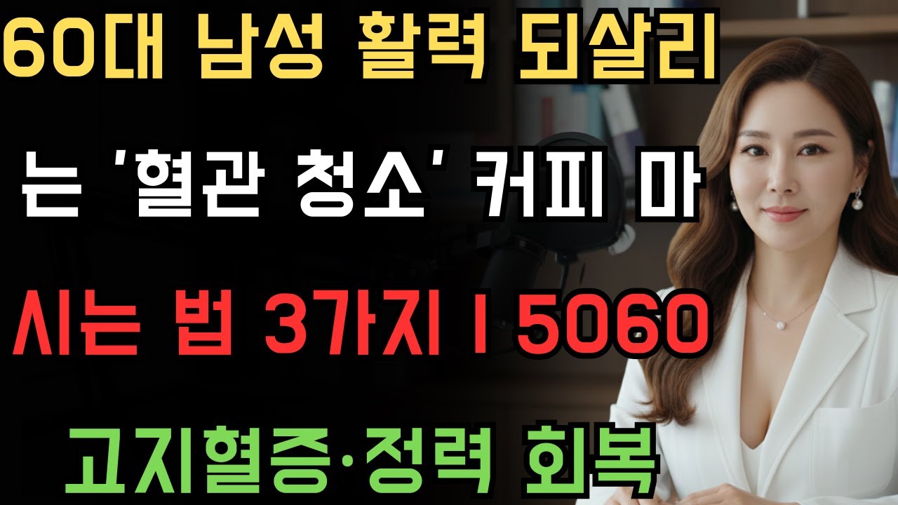 60대 남성 활력 되살리는 '혈관 청소' 커피 마시는 법 3가지 | 5060 고지혈증·정력 회복