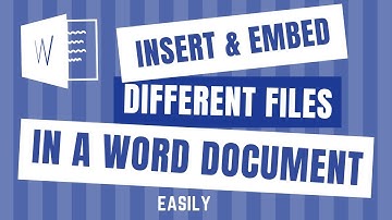 How To Insert And Embed Different Files In A Word Document Easily