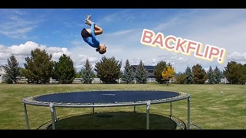How to do a BACKFLIP on a trampoline! Step by step instructions.