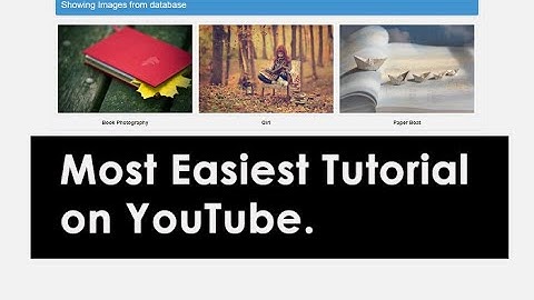 PHP Tutorial 2 - Show Image From Database in PHP | Display Image From Database and Folder in PHP