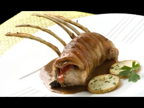 Receta de carré de cordero relleno de piquillo - Karlos Arguiñano - YouTube