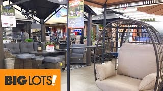 BIG LOTS PATIO FURNITURE CHAIRS SOFAS COUCHES HOME DECOR SHOP WITH ME SHOPPING STORE WALK THROUGH 4K