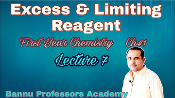 Excess and Limiting Reagent in chemical equation by professor Farman Ali