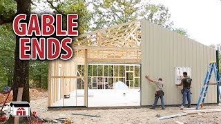 Installing Gable Ends on our DIY Shop Building Kits
