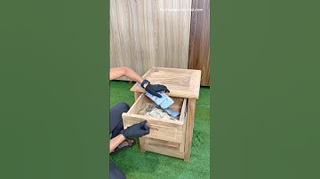 Secret Storage Behind Furniture – Nightstand Edition #videos #wood #furniture #virals #money #diy