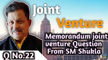 Joint venture Account-Memorandum QNo.22 Question From SM Shukla||Rajusengupta Classes||