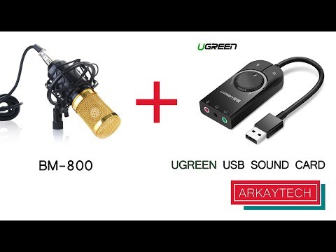 UGREEN USB Sound Card Unboxing, Review and Sound Test with BM-800