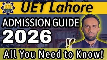 UET Fall Admission Test Guide I How to Prepare UET ECAT 2026 I UET 1st Admission Test Preparation
