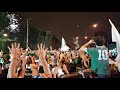 Palmeiras Deca Campeão Brasileiro. Festa no CT. Queima de fogos para a chegada dos Atletas.