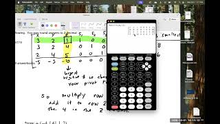Linear Programming Problem Solved with TI84 doing row Operations
