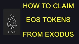 Claiming your EOS with simplEOS from Exodus