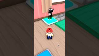 Dino Kid got trolled by the Cat in teamwork obby #shorts #roblox